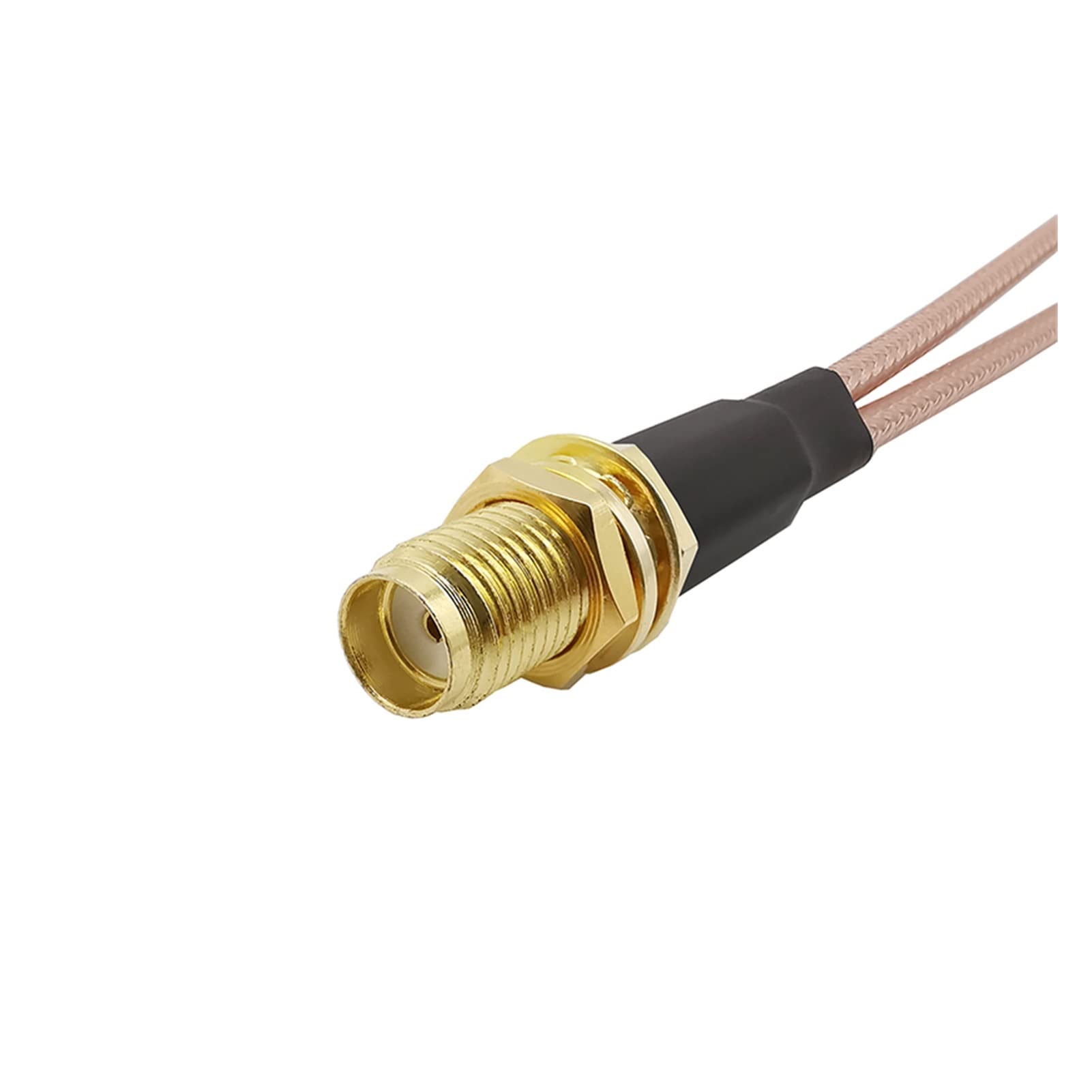 Demasiado 2 szt. podwójna 2 x wtyczka męska SMA do żeńskiego złącza grodziowego SMA typ Y RG316 kabel antena rozdzielacz łącznik (kolor: 10 cm)