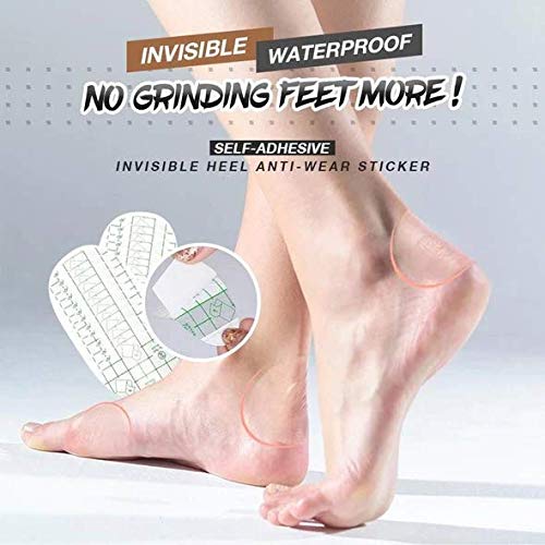 20 pcs Self-Adhesive Invisible Heel Anti-wear Sticker for Shoes High Heels Feet Care Transparent