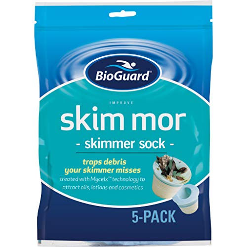BioGuard Skim Mor, 1 Pack, Treated with Myclex Technology, Catches Debris Your Skimmer Misses, Enhances Filter Efficiency