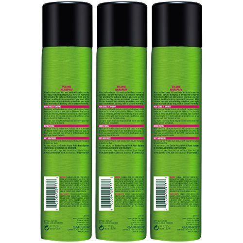 Image of Garnier Fructis Style Volume Hairspray, All Hair Types, 8.25 Oz. (Packaging May Vary), 3Count