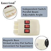 Vista 6 de Kit de experimento óptico de física Refracción Reflector Prisma triangular Lente convexa Espejo cóncavo Luz lineal
