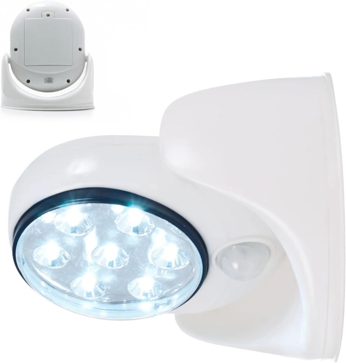 Motion Sensor LED Light, 7-Bulb Cordless Night Lamp with 360° Infrared Detection, Battery Powered Auto On/Off for Indoor Outdoor Wall, Garage, Patio & Stairs
