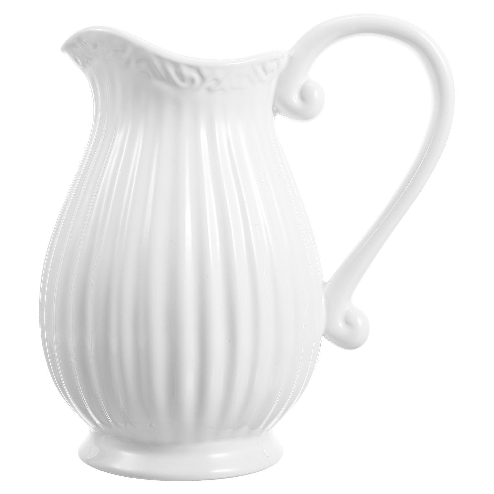 Jarrón de Cerámica Diseño de Rayas, Contenedor de Flores para Decoración de Habitaciones del Hogar, Estilo Nórdico Minimalista, Adecuado para Sala de Oficina