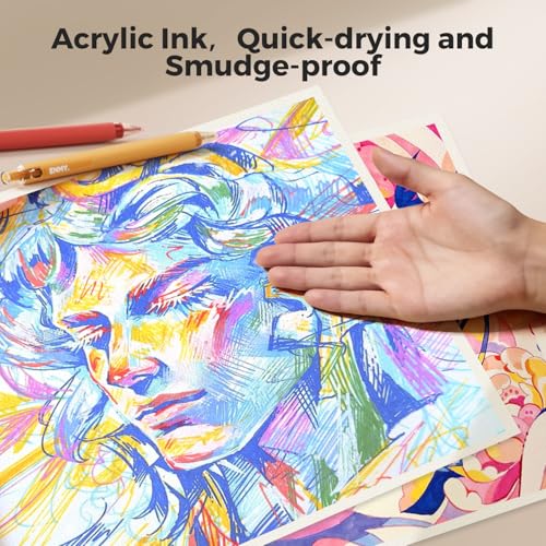 Bolígrafos de gel Fineliner 24 colores punta 0.7 mm retráctil miniatura 4