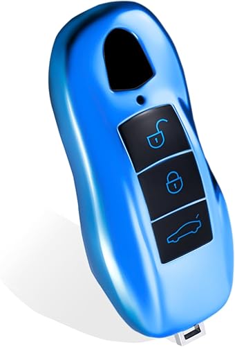 Vista 14 de Funda para llavero Porsche, funda de TPU suave premium compatible con Porsche Cayenne Panamera Macan/718/911/918 Boxster Cayman