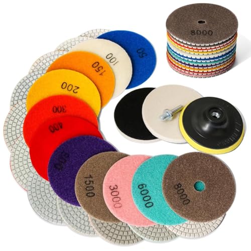 Eieenotee 15-teiliges Diamant Polierpads Set
