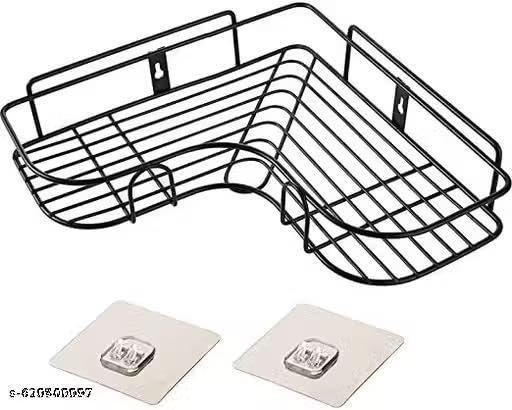 (Pack of 2) Multipurpose Self-Adhesive Kitchen Bathroom Corner Rack and Stands Mounted with Strong Magic Sticker Durable Hook Home Essentials/LCORNER/Bathroom Corner 2PIS|-P937 Product Kitchen 26 4