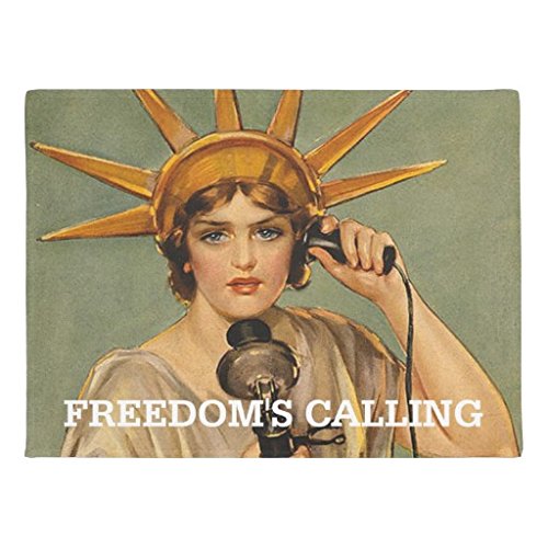 Ailovyo TEE Freedoms Calling Doormats Cover Rubber Non-Slip Machine Washable Outdoor Indoor Decor Rug (23.6"x15.7")