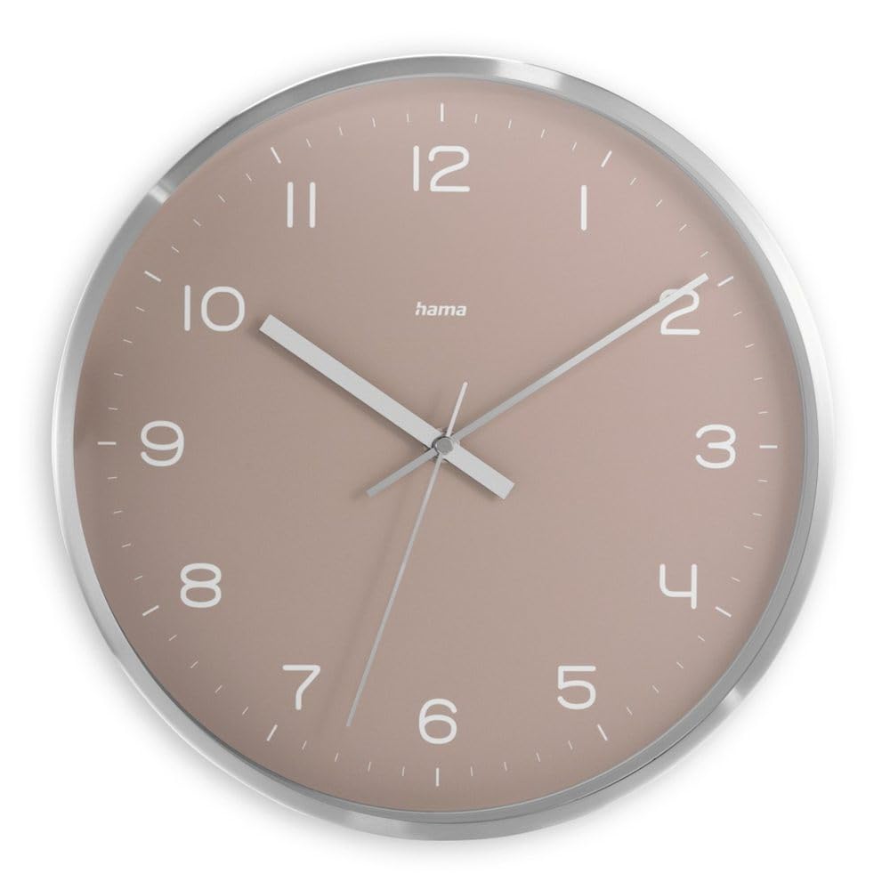 Hama Radio controlled wall clock Fiji, Ø 30 cm, aluminium