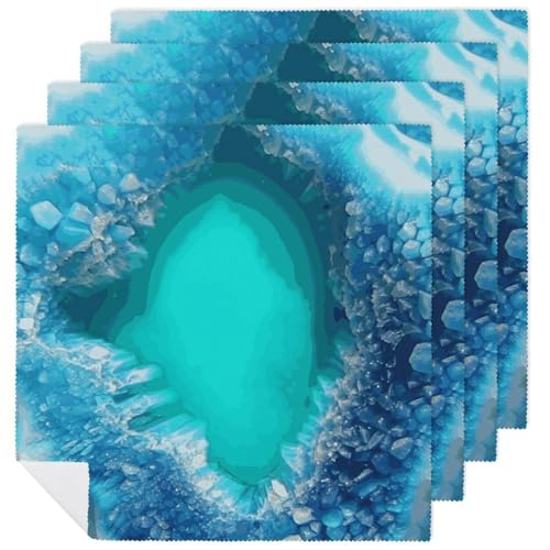 Servilletas de Tela Cuadrada 18x18 Pulgadas Azul Turquesa 4 Piezas miniatura 1