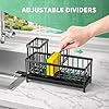 Success Goods Kitchen Sink Caddy Organizer – Stainless Steel Sponge Holder with Brush Holder, Countertop Dish Soap Rack, Black #4
