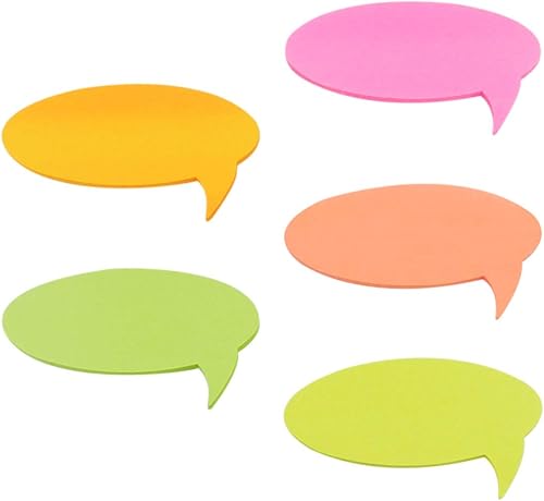 Notas adhesivas de formas, forma de burbuja, 3 38 x 1 78 pulgadas, surtido de neón, notas autoadhesivas, 200 hojasbloc, 1 blocpaquete, 4A 5059