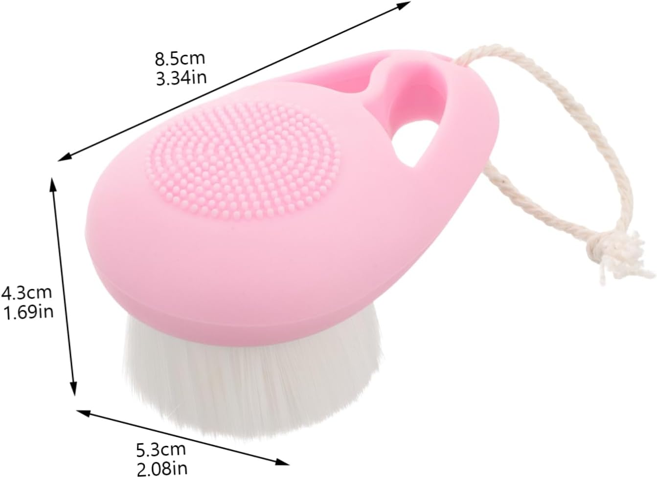 Didiseaon Silicone Face Cleansing Brush Exfoliator Dual-Sided Facial Brush for Gentle Exfoliation Soft and Durable Manual Face Scrubber for Deep Cleaning and Pore Care for Women