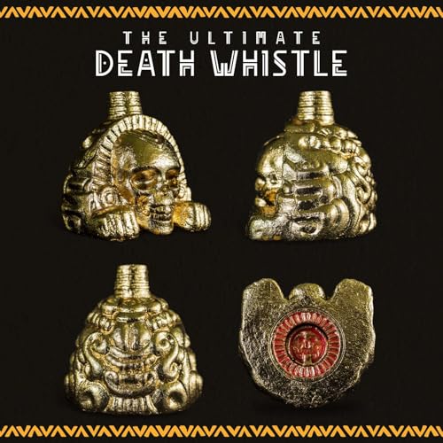 Image of Real Screaming Aztec Death Whistle from ZBOSS by ITZCOEHUA - Loudest Authentic Human Sounding Screams 125+ Decibels Loud, Collectible, Aztec Design in Gold, Self defense