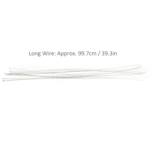 Alambre de acero inoxidable, 20 piezas, alambre artesanal flexible para máquina de tejer KR260, material DIY para hacer esqueletos de muñecas (agujas de acero largas) miniatura 2