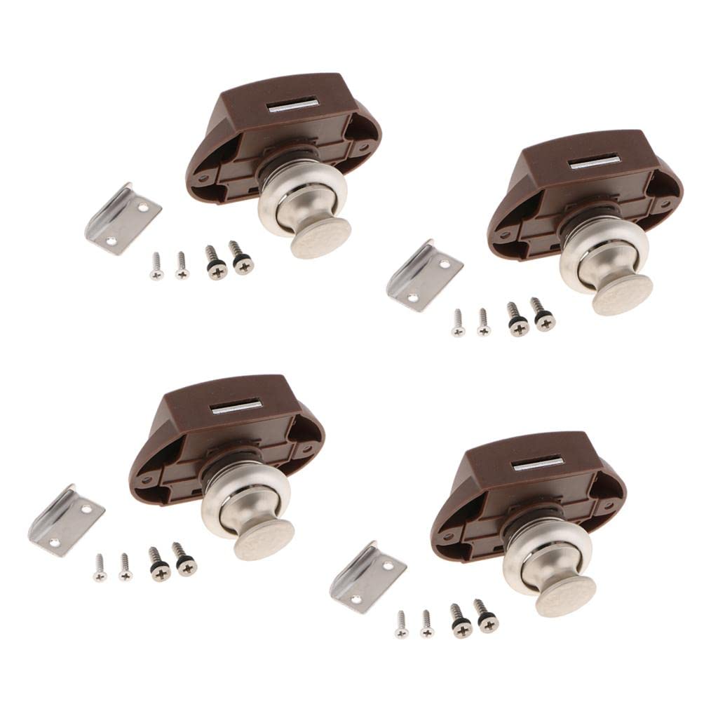 4x Serrure de loquet de bouton de porte de placard camping-car