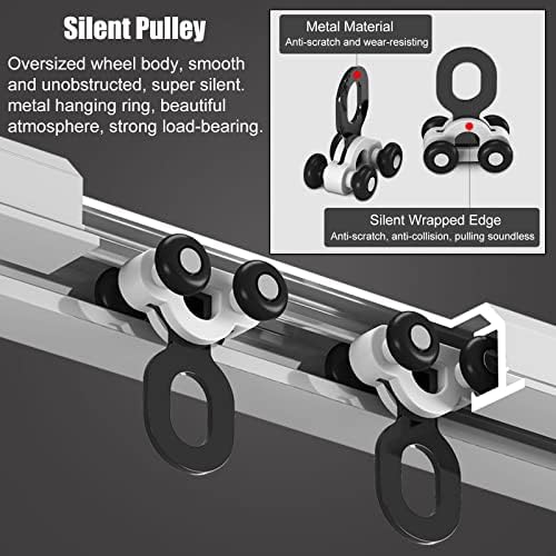 Heavy-Duty 23ft Double Row Ceiling Curtain Track System - Silent White Aluminum Rail for Room Dividers, Concealed Mounting, Smooth Operation, Ideal for Home & Office.