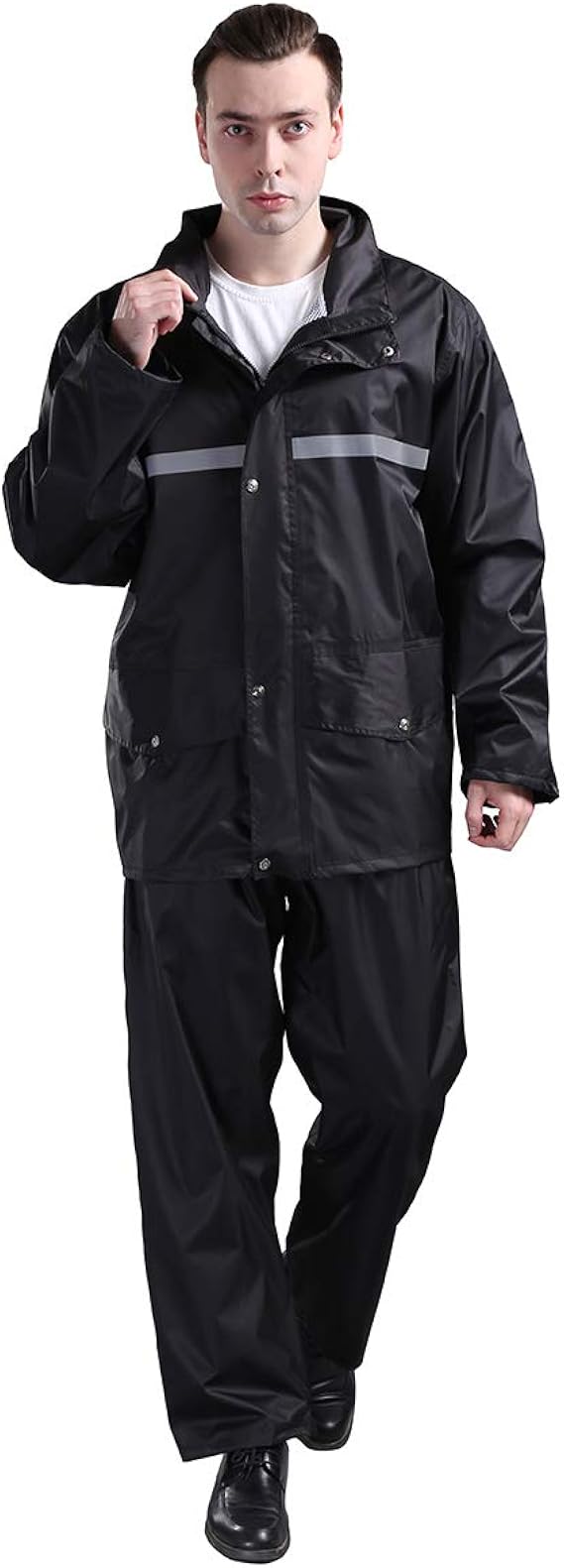 Amazon レインウェア 上下セット レインスーツ 着脱式合羽 防水 透湿 撥水 バイク自転車 通学 通勤 男女兼用 レインスーツ 上下セット 通販