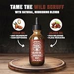 Viking Revolution Sandalwood Beard Oil for Men - Natural Mens Beard Oil with Argan Oil and Jojoba Oil - Beard Softener, Strengthens and Moisturizes - Beard Conditioner for Men (Sandalwood, 1 Pack) - Image 3