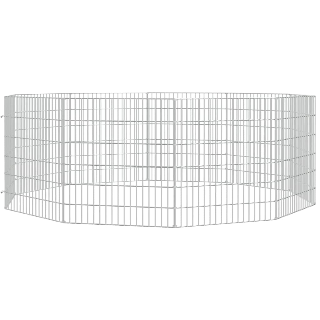 Recinto para mascotas de hierro galvanizado 54 x 60 cm, espacio de juego y descanso seguro para perros y conejos, jaula modular para montar uno mismo