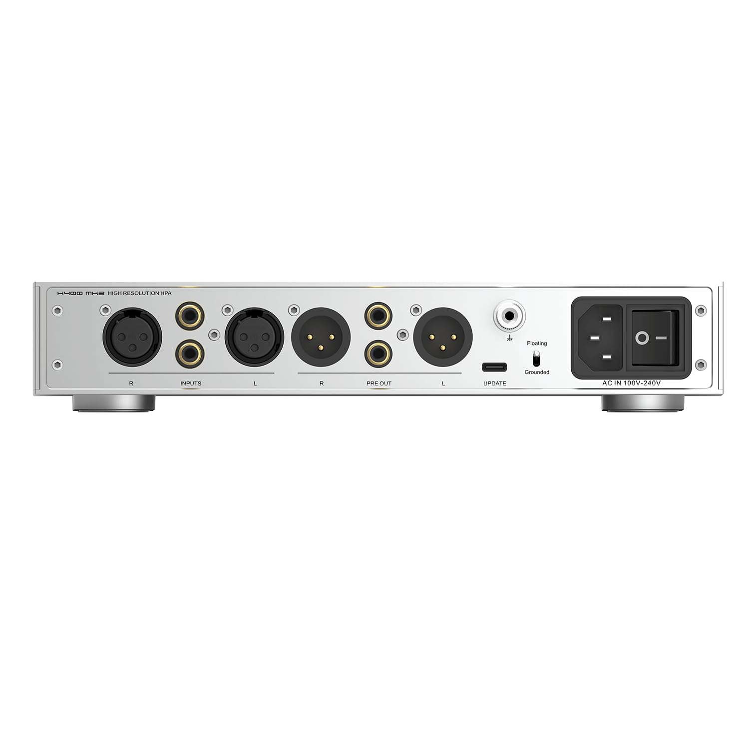 S.M.S.L Amplificador de auriculares H400 MK2 de alta resolución totalmente equilibrado y preamplificador de gama alta, fuente de alimentación GaN, 18 W/32 Ω, audio de alta fidelidad, salida