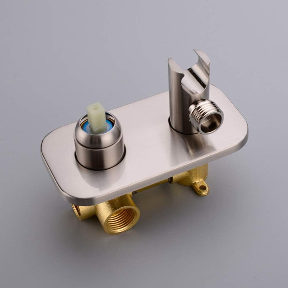 Hand Held Brass Toilet Bidet Sprayer Head with 120cm Stainless Steel Hose and Brass Mixer Valve Toilet Cleaning Faucet Cloth Diaper Cleaning, 2 Modes,Brushedgold(Brushednickel)