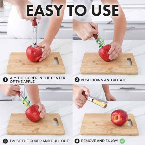 Image of Zulay Kitchen Stainless Steel Apple Corer Tool