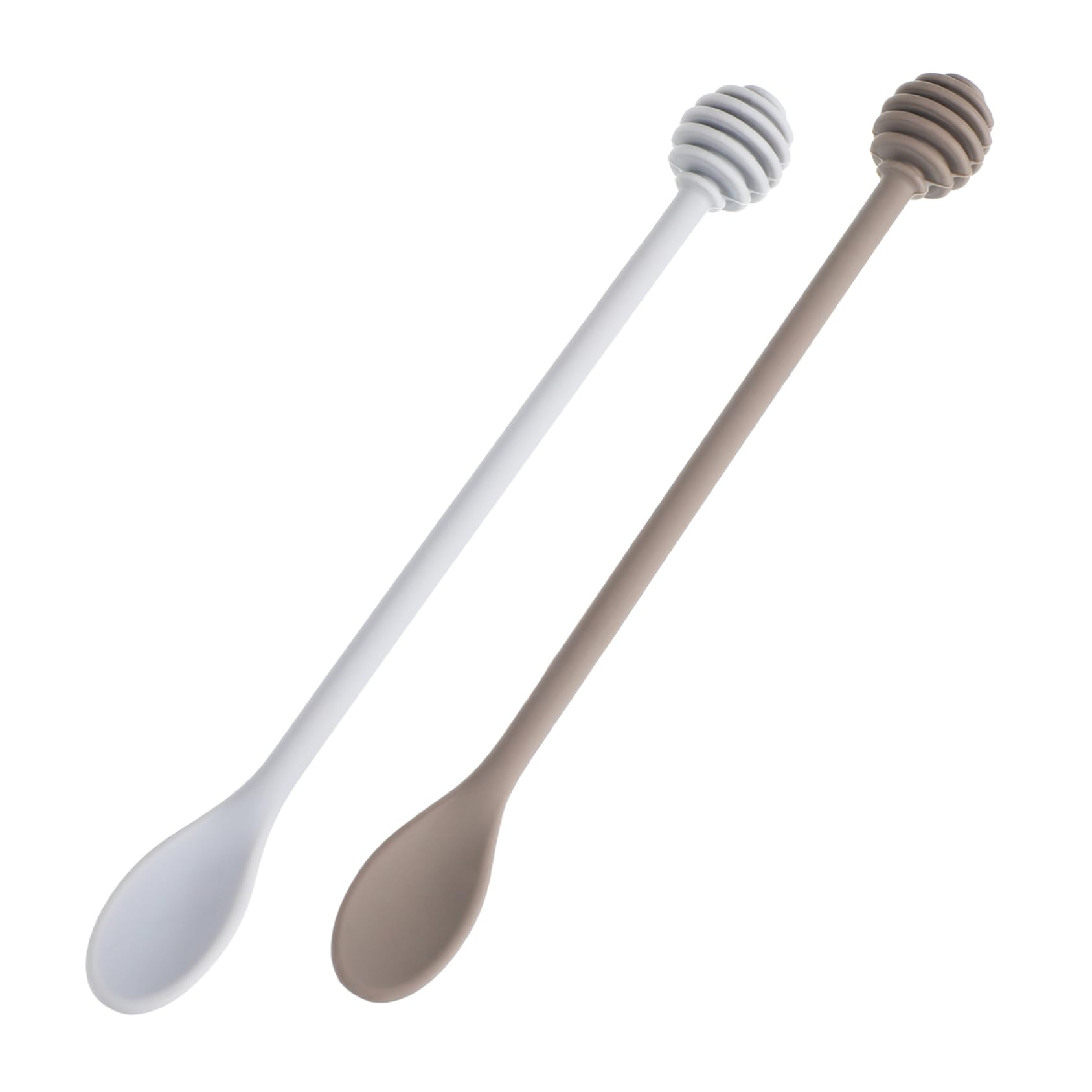 OFFSCH Honey Dippers Set Silicon Honey Dippers Long Handle Honey Stirring Spoon for Honey Syrup Molasses