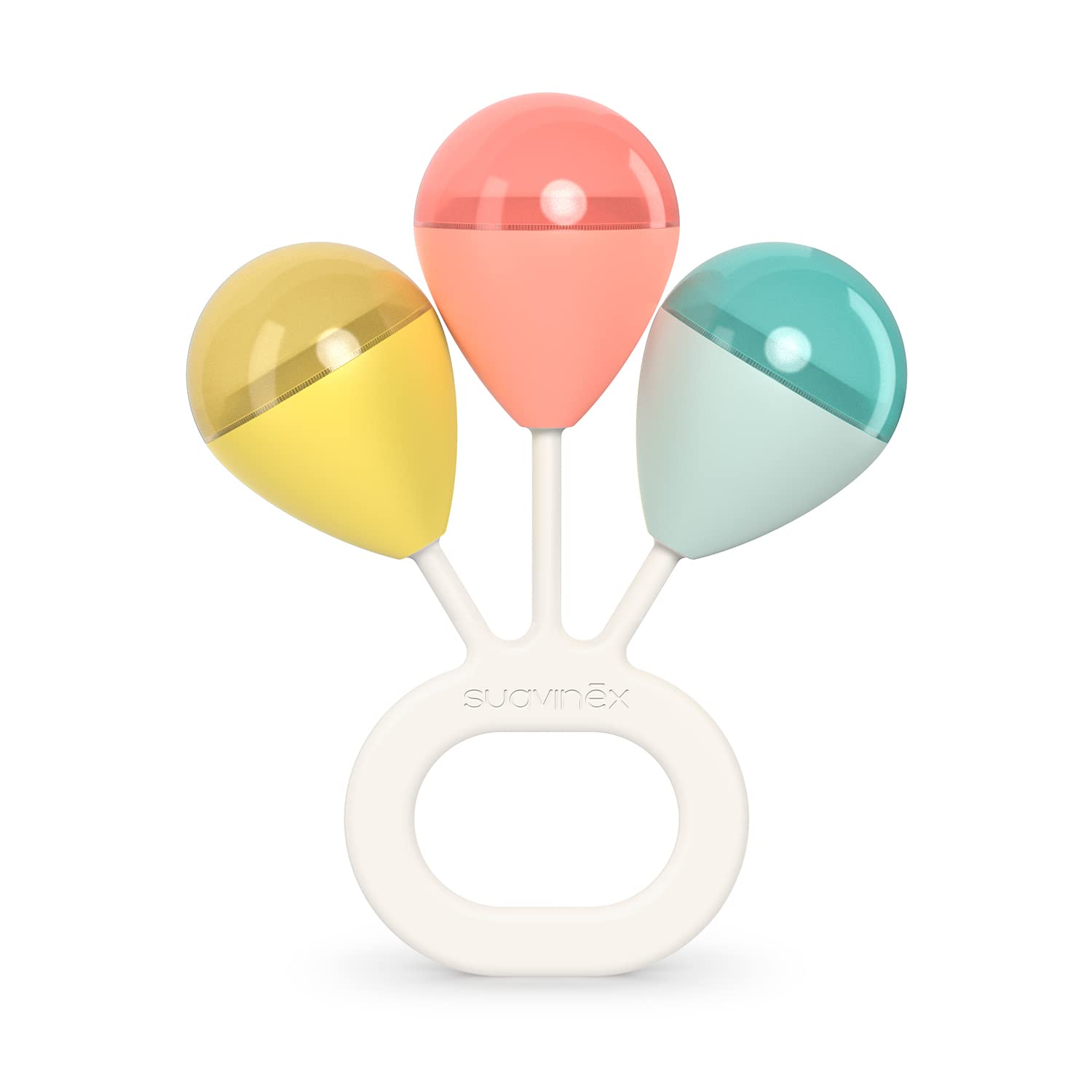 SUAVINEX Rattle for Babies, from 4 Months, Easy to Grip, with Stimulating Sounds, Blue