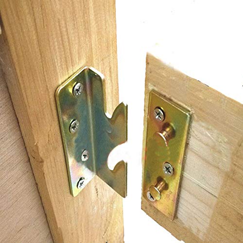 Buy Bed Rail Bracket, Tiberham 4 Sets NonMortise Bed Hinge Fixing