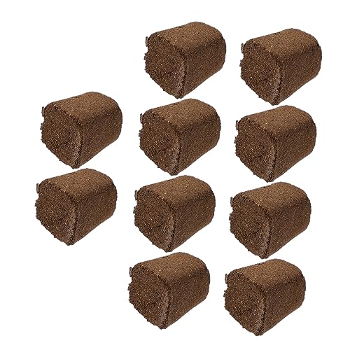 CAXUSD Bloque De Suelo Comprimido 10piezas (30x30x40mm) Para Cultivo Hidropónico De Flores y Plántulas, Material Biodegradable Para Vivero, Trasplante y Crecimiento Acelerado