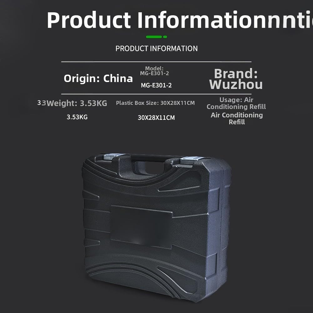 Manómetro digital, 0-6000 kPa juego de manómetro de refrigerante digital, dispositivo de prueba de presión de vacío digital para aire acondicionado y bombas de calor (MG-301 Medidor Único)