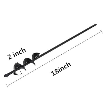 Auger Drill Bit,Garden Plant Flower Bulb Rapid Planter Umbrella Hole Digger for 3/8 Hex Drive Drill(218inch)