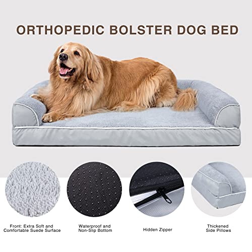 Dog Bed, Orthopedic Dog Bed For Medium Dogs - Egg Foam Sofa Bed, Comfy Pet Bed With Removable Washable Cover, Waterproof Lining And Nonskid Bottom Couch #TOP3