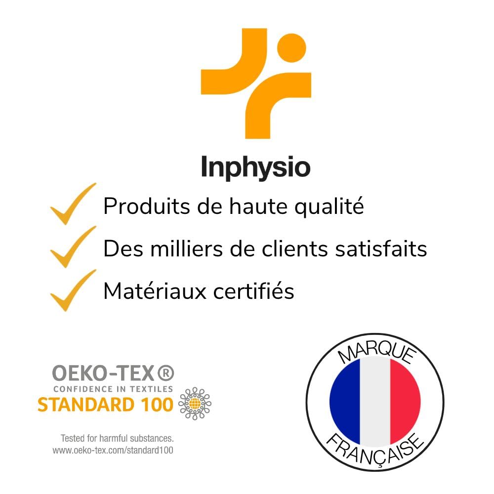 Inphysio® Ergonomique Coussin Entre Jambes pour Dormir, Coussin Genoux Nuit Orthopédique, Coussin Memoire Forme, Coussin Relève-Jambes, Coussin pour Genoux Dormir, Anti Douleur - 25x20x17 cm