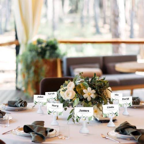 Image of 24 Pcs White Metal Table Number Holders 1.8 Inch Mini Wedding Place Card Holders Bulk Harp Clip Table Sign Stands Card Holder for Memo Notes Menu Wedding Restaurant Birthday Decor