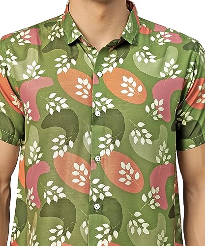 Image of Venisa Men's Cotton Blended Printed Casual Shirt