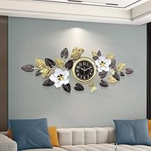 ساعة معدنية معلقة صامتة بوجهين بتصميم محطة رترو للمنزل.