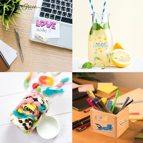 JAGERGREEN 20 Blatt Transparentes Sticker Papier zum Bedrucken A4 (216x279mm), Selbstklebende Aufkleberfolie für Laser & Tintenstrahldrucker, Wasserfest, für DIY-Projekte, Fotoaufkleber, Etiketten