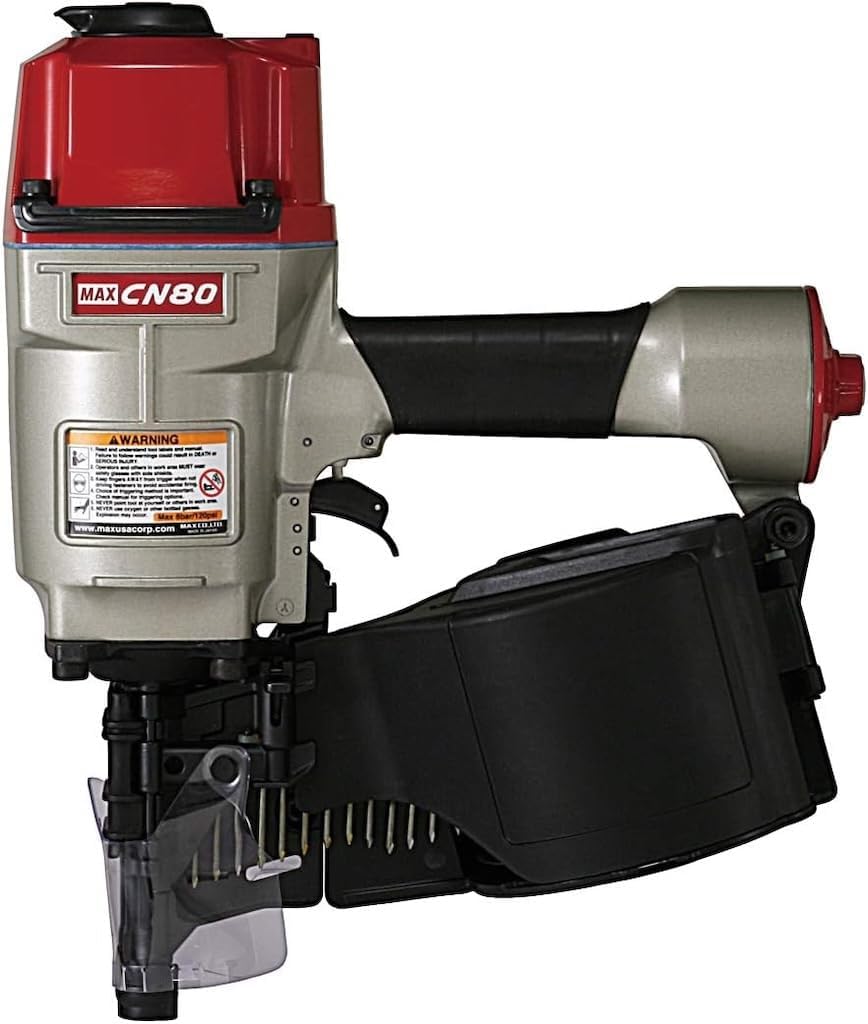 MAX CN80 Pallet Coil Nailer – Pneumatic Heavy-Duty Nailer for Pallet & Crate Assembly – Industrial Fastening Tool