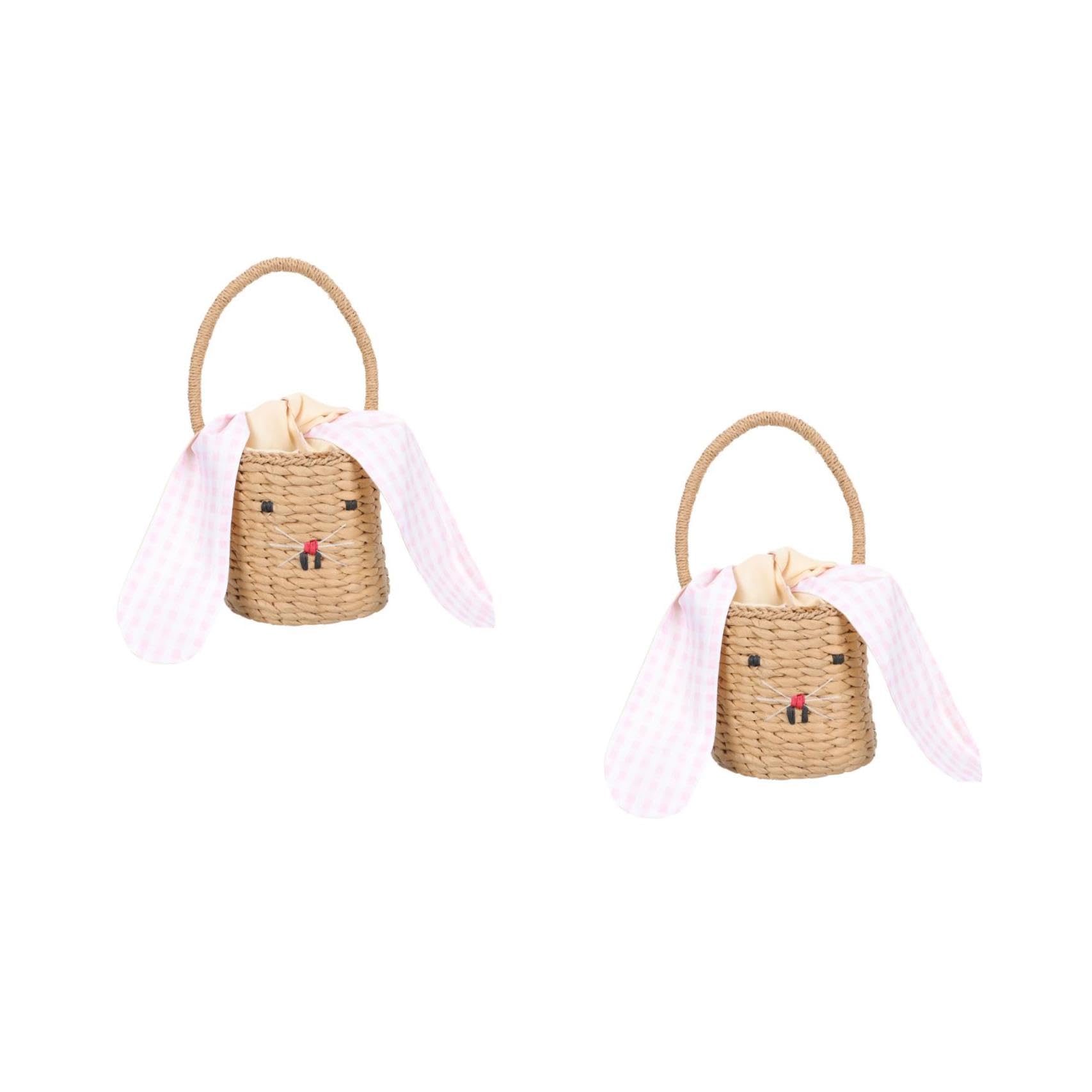 Panier lapin en rotin de rangement pour organiser les jouets enfants