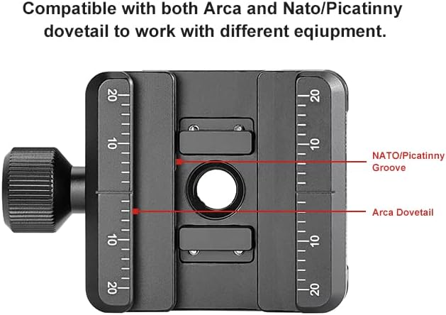 SunwayFoto SPC-50 QR Quick Release Clamp Arca Swiss and Picatinny Dovetail Adapter : Sports & Outdoors
