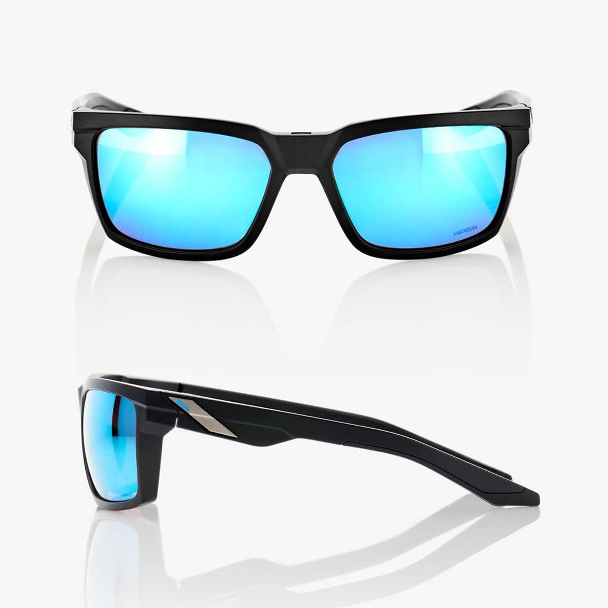 100% Daze Wrap Around Sunglasses - Durable, Lightweight Active Performance Eyewear w/Rubber Temple & Nose Grip