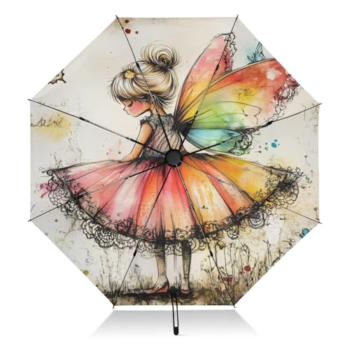 Parapluie papillon anti UV automatique et grand parapluie pliant coupe vent