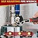 THEshyop 4 Pcs Self-Locking Pipe Wrench Tool, 6