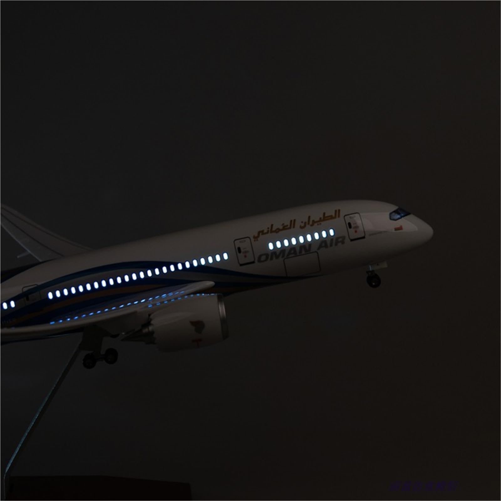 Repliki modeli samolotów 1/130 model odlewu kolekcjonerski samolot 43cm Oman Air dla Boeinga 787 replika samolotu pasażerskiego miniaturowy model samolotu (bez światła)