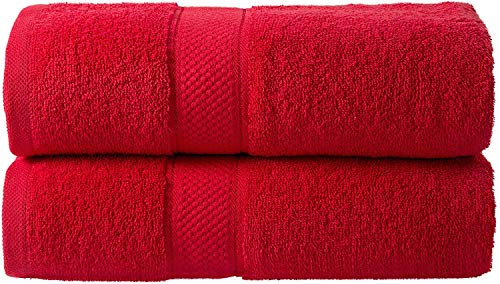 Image of Global Home 100% Cotton Bath Towel II 500 GSM II Marron II 140 X 70 cm - 2pc Set for Gym, Kitchen, Home, Bathroom or Spa, Wash Basin, Hotel