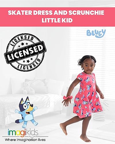 Bluey Little Girls Skater Dress Pink 62