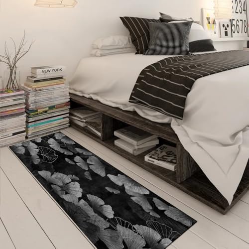 Alfombra para pasillo y cocina de 250 cm que decora con hojas estilo vintage 3