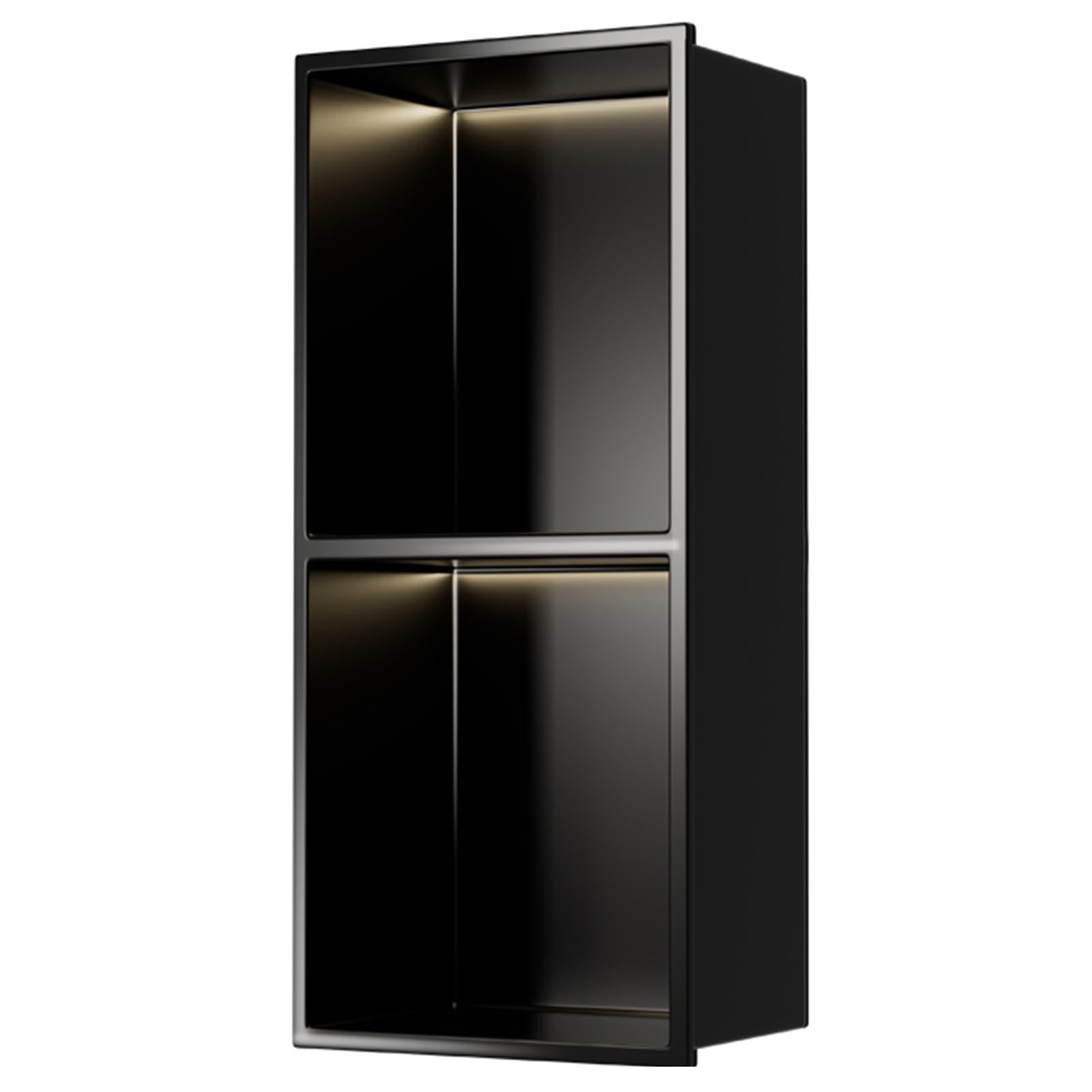 QUSYZD Stainless Steel Shower Niche - Recessed Alcove Organizer for Bathroom, Waterproof Storage Shelves for Shampoo & Toiletries, Black, 32x32x12.5CM,Black-70x28x12.5CM/27.56x11.03x4.93in